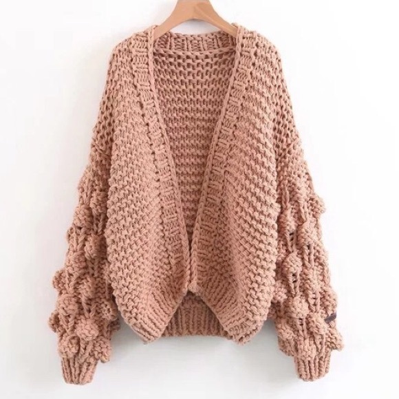 PM Editor Pick✨Last 1 Puffy Sleeve Chunky Cardigan - Picture 2 of 8